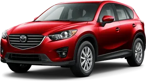 Red Mazda C X5 S U V Profile View PNG image