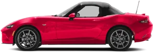 Red Mazda M X5 Roadster Side View PNG