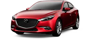 Red Mazda Sedan Model PNG