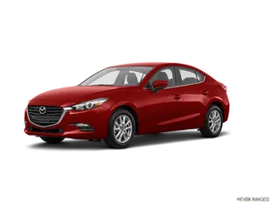 Red Mazda Sedan Profile View PNG image