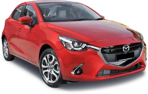 Red Mazda Sedan Transparent Background PNG image