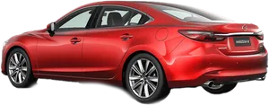 Red Mazda6 Sedan Side View PNG image