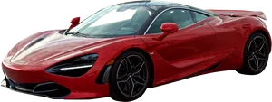 Red Mc Laren Supercar Side View