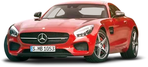 Red Mercedes A M G G T Sports Car