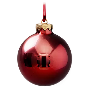 Red Metallic Ornament PNG 80