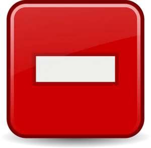 Red Minus Button Icon