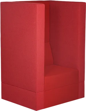 Red Modern Art Chair PNG image