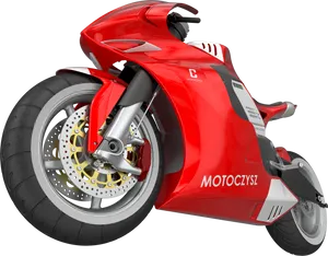 Red Motoczysz Electric Motorcycle PNG image