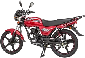 Red Motorcycle Profile View PNG image