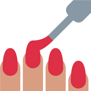 Red Nail Polish Application