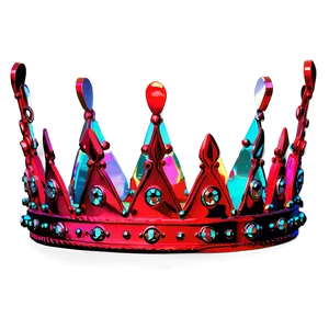 Red Neon Crown PNG 06272024