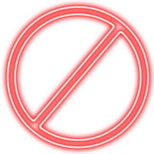 Red Neon No Symbol