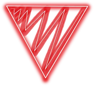 Red Neon Triangle Abstract