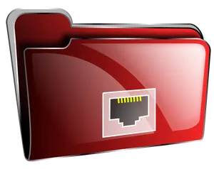 Red Network Folder Icon