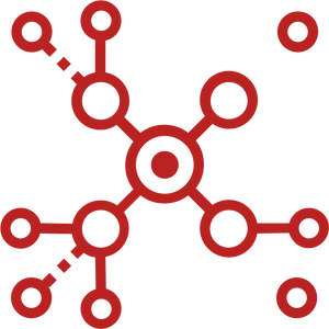 Red Network Icon Graphic PNG image