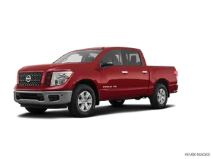 Red Nissan Frontier Pickup Truck PNG image