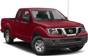 Red Nissan Frontier Pickup Truck PNG image