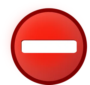 Red No Button Icon PNG image