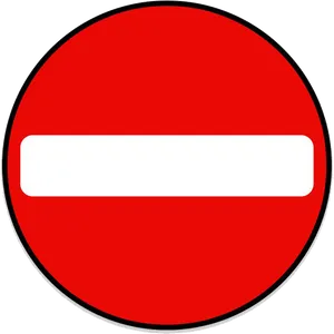 Red No Entry Sign PNG image