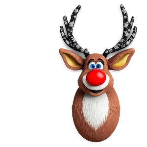 Red Nose Reindeer Png 05252024 PNG image