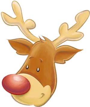 Red Nosed Reindeer Cartoon PNG image