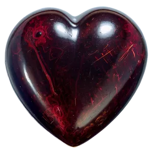 Red Obsidian Heart PNG 06272024