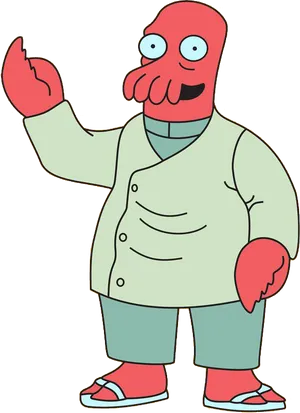 Red Octopus Character Greeting