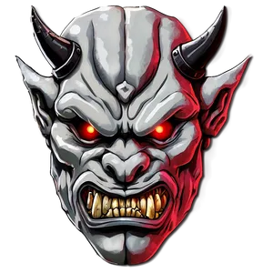Red Oni Illustration PNG Wyl