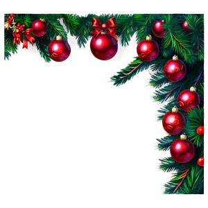 Red Ornament Garland PNG Ohp92 PNG