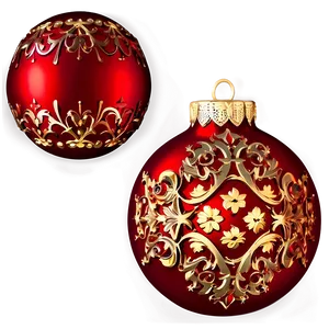 Red Ornament Set PNG Gdh PNG