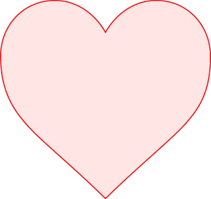 Red Outlined Heart Graphic