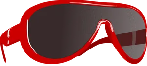 Red Oversized Sunglasses PNG image