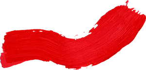 Red Paint Brush Strokeon Black PNG image