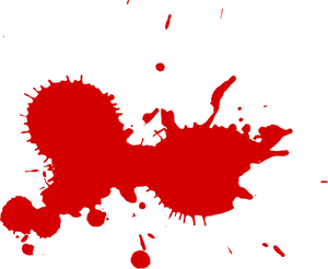 Red Paint Splatteron Black Background PNG image
