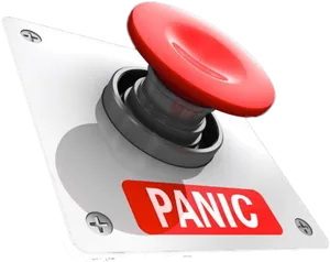 Red Panic Button PNG image