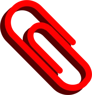 Red Paper Clip Graphic PNG image