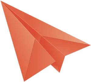 Red Paper Plane Graphic PNG