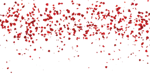 Red_ Particles_ Falling_ Against_ Blue_ Background PNG