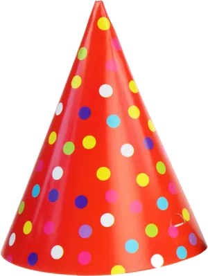 Red Party Hatwith Polka Dots