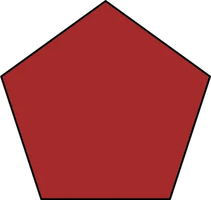 Red Pentagon Shape PNG image