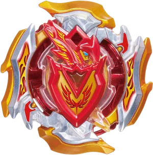 Red Phoenix Beyblade Top PNG image