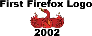 Red Phoenix Logoon Black Background PNG image
