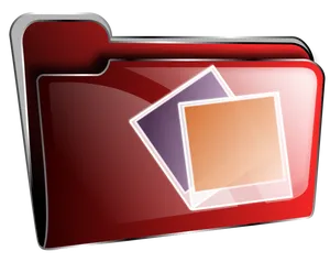 Red Photo Folder Icon