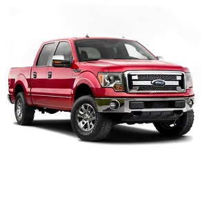 Red Pickup Truck PNG Bow