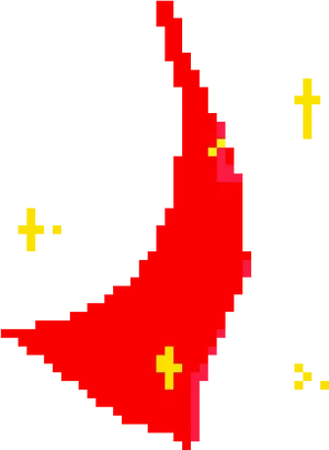 Red Pixel Unicorn PNG image