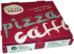 Red Pizza Caffe Box PNG image