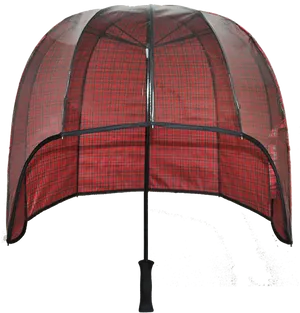 Red Plaid Bubble Umbrella PNG image