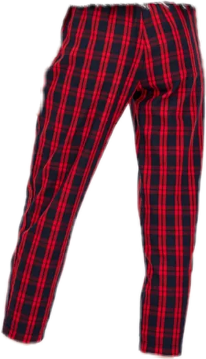 Red Plaid Pants Isolated PNG image