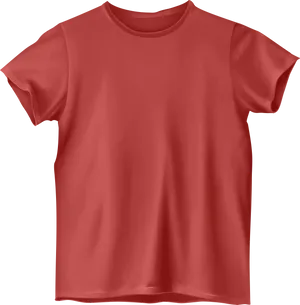 Red Plain T Shirt Mockup PNG image