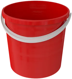 Red Plastic Bucket3 D Render PNG image
